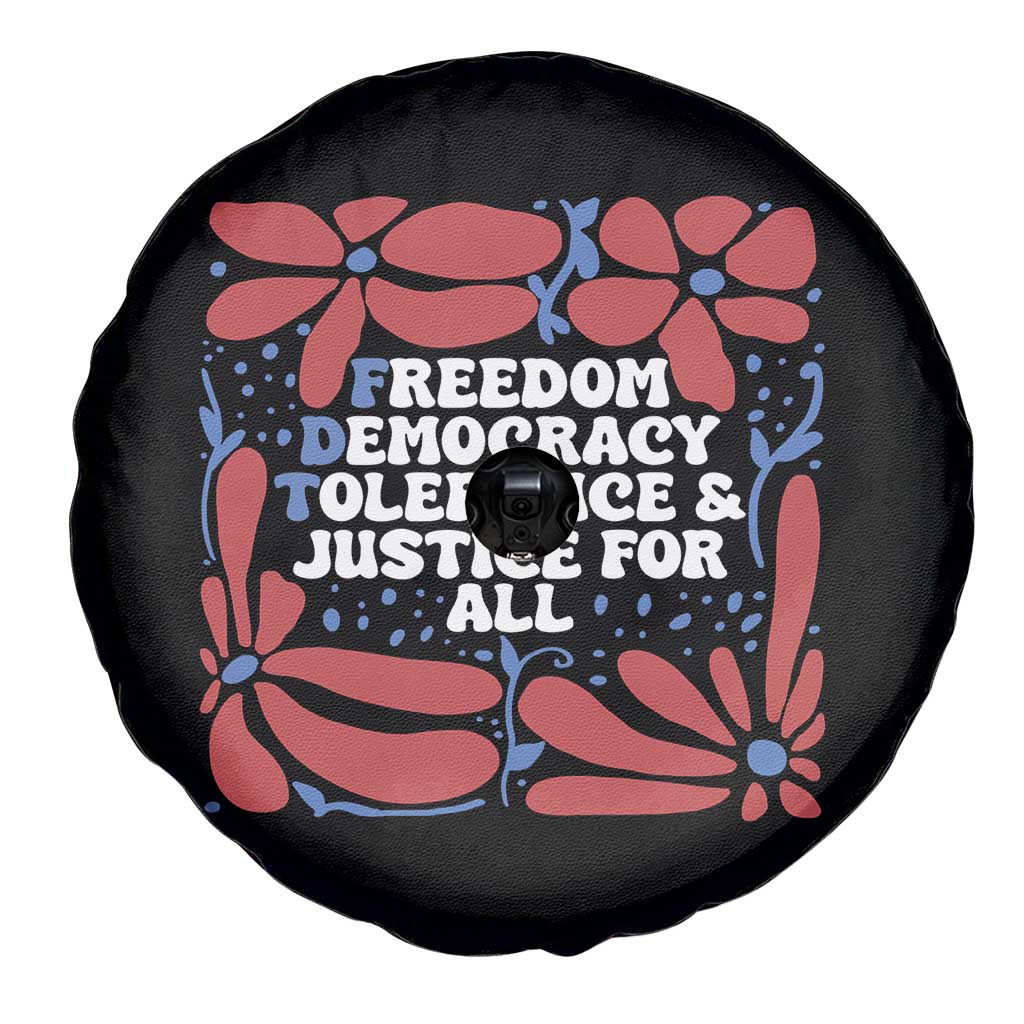 Subtle FDT Spare Tire Cover Freedom Democracy Tolerence and Justice For All