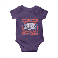 Subtle FDT Baby Onesie Freedom Democracy Tolerence and Justice For All