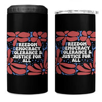 Subtle FDT 4 in 1 Can Cooler Tumbler Freedom Democracy Tolerence and Justice For All