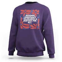 Subtle FDT Sweatshirt Freedom Democracy Tolerence and Justice For All