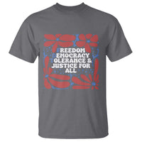 Subtle FDT T Shirt Freedom Democracy Tolerence and Justice For All