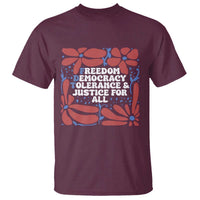 Subtle FDT T Shirt Freedom Democracy Tolerence and Justice For All