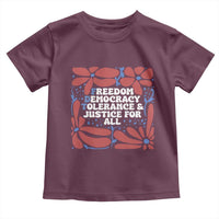 Subtle FDT Toddler T Shirt Freedom Democracy Tolerence and Justice For All