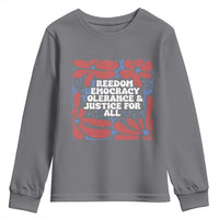 Subtle FDT Youth Sweatshirt Freedom Democracy Tolerence and Justice For All