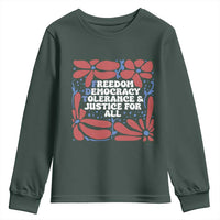Subtle FDT Youth Sweatshirt Freedom Democracy Tolerence and Justice For All