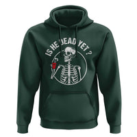 Is He Dead Yet Subtle FDT Hoodie Funny Skeleton Drinking Coffee