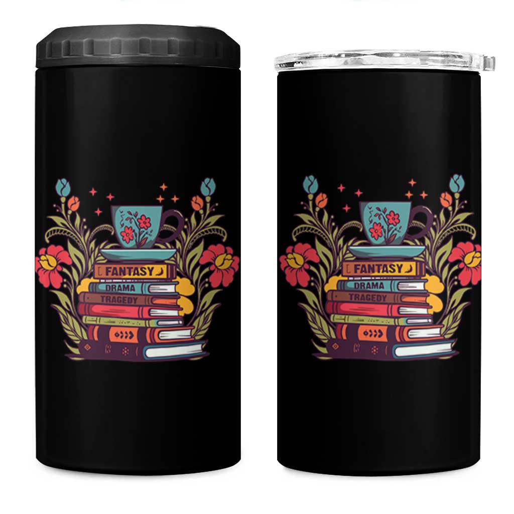Subtle FDT 4 in 1 Can Cooler Tumbler Fantasy Drama Tragedy Book Lover