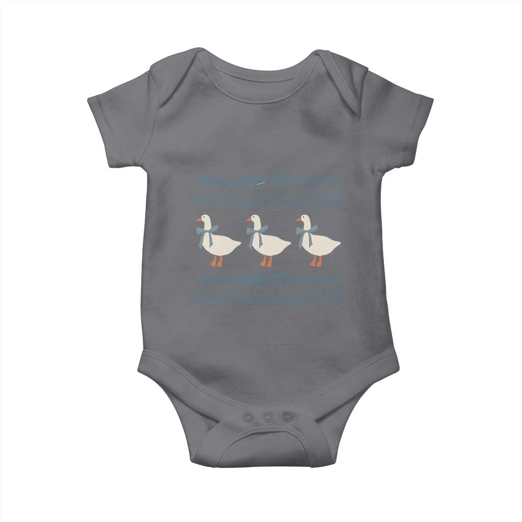 Country Goose 80s Baby Onesie 1980s Geese Blue Bowed Mama Goose