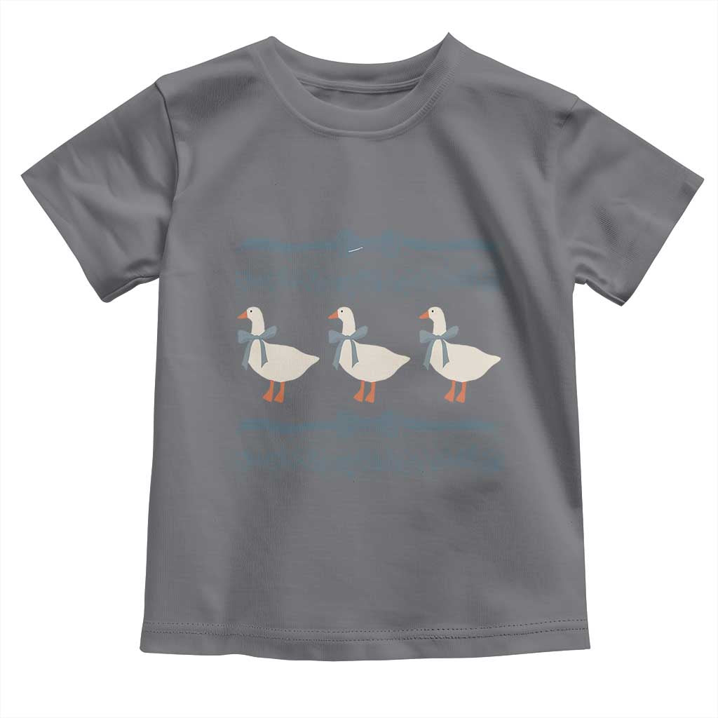 Country Goose 80s Toddler T Shirt 1980s Geese Blue Bowed Mama Goose