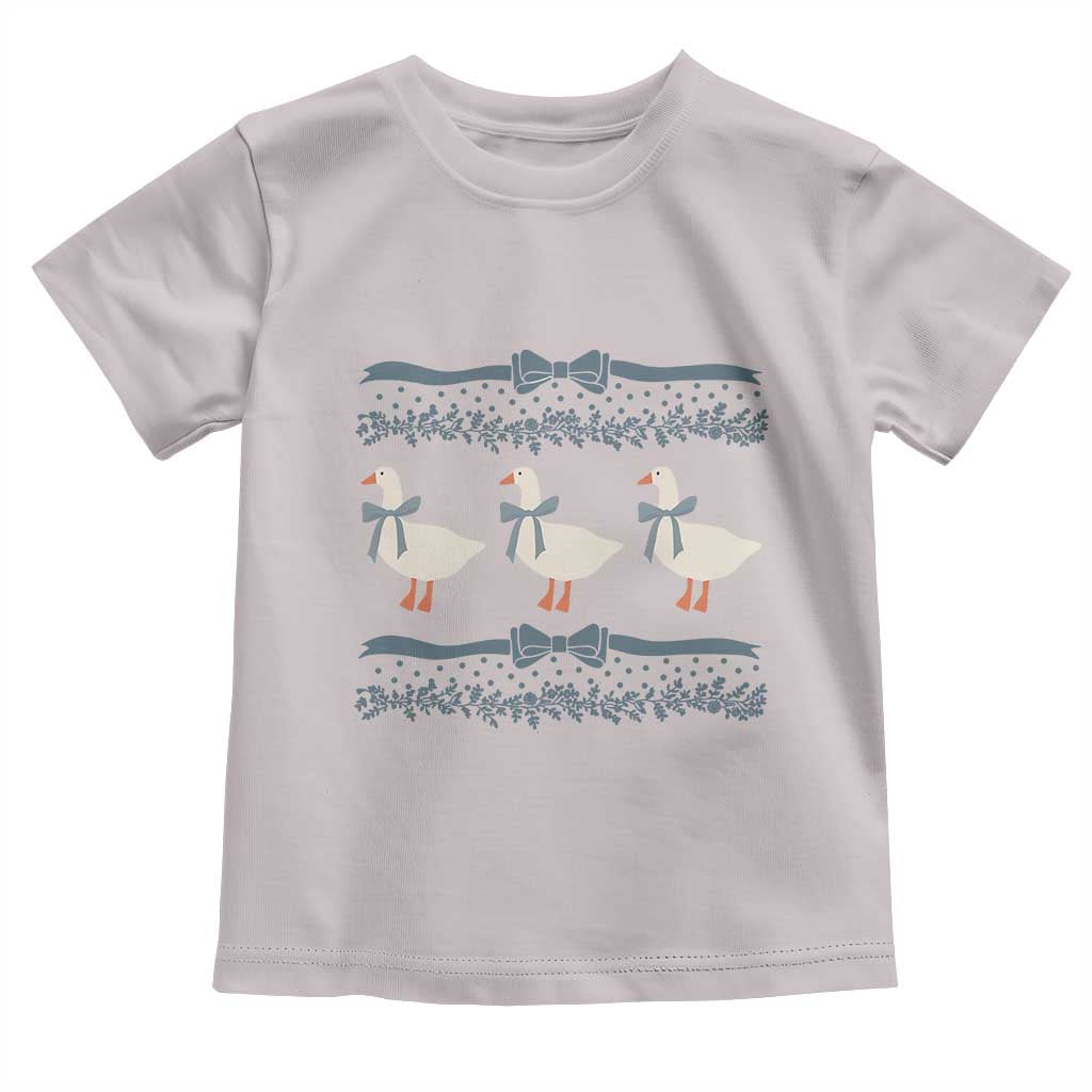 Country Goose 80s Toddler T Shirt 1980s Geese Blue Bowed Mama Goose