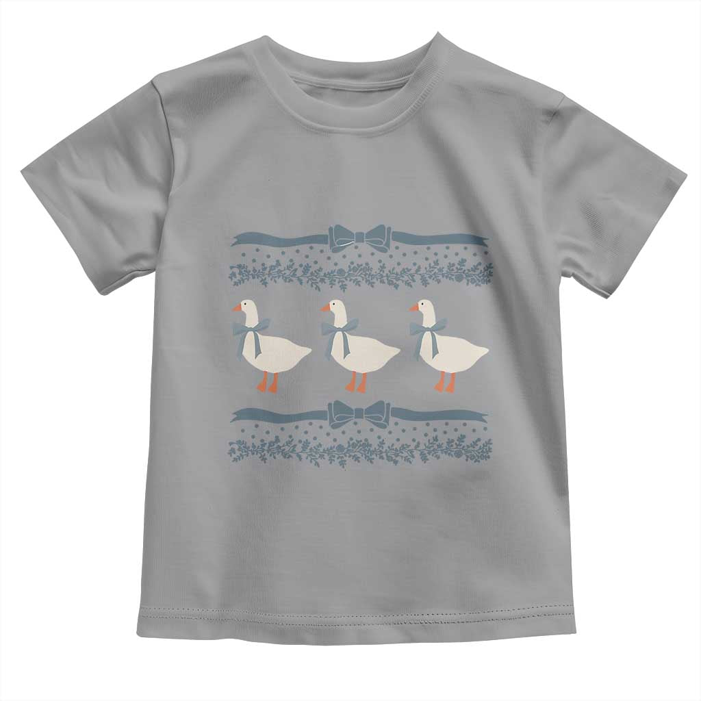 Country Goose 80s Toddler T Shirt 1980s Geese Blue Bowed Mama Goose