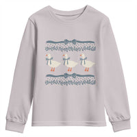 Country Goose 80s Youth Sweatshirt 1980s Geese Blue Bowed Mama Goose