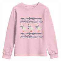 Country Goose 80s Youth Sweatshirt 1980s Geese Blue Bowed Mama Goose