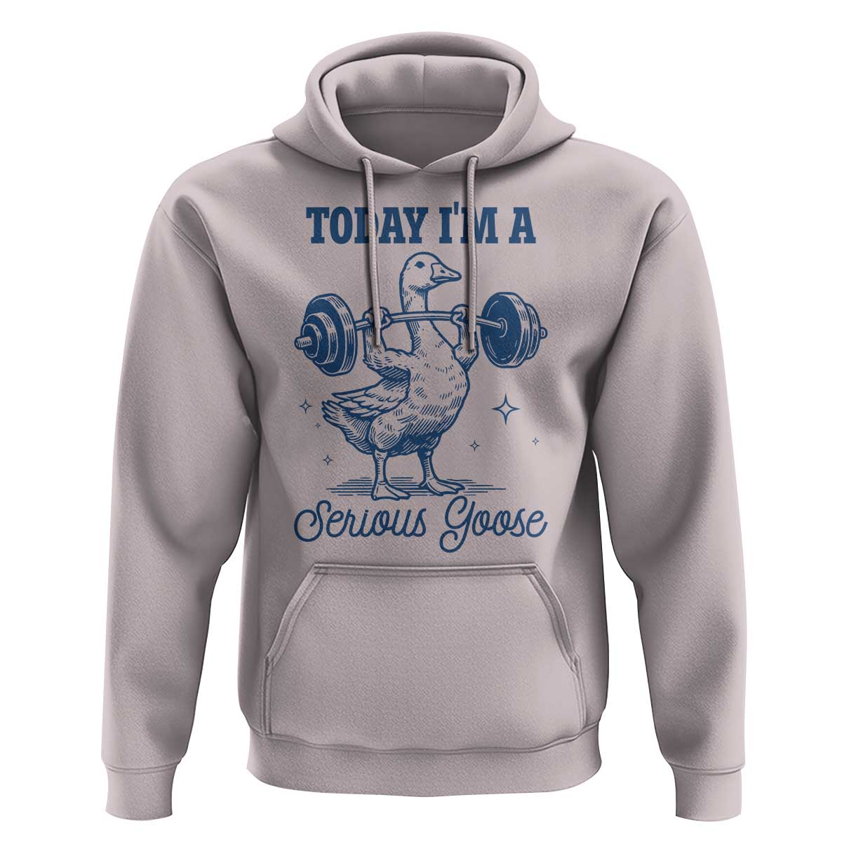 Funny Workout Silly Goose Hoodie Today I'm A Serious Goose Lifting Weights Gym