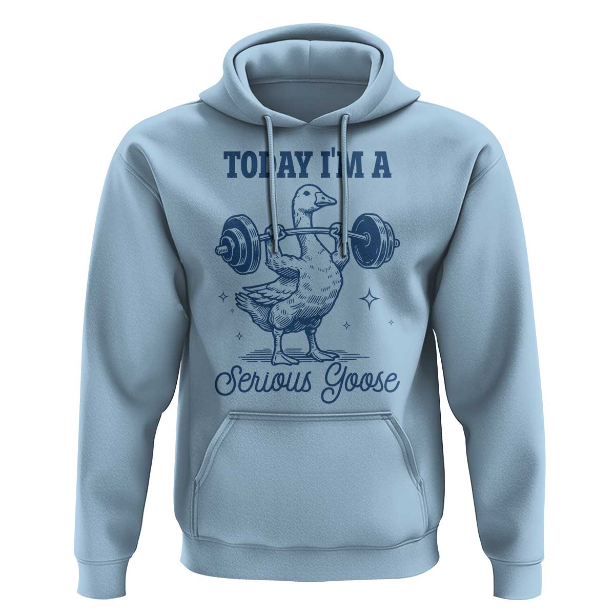 Funny Workout Silly Goose Hoodie Today I'm A Serious Goose Lifting Weights Gym