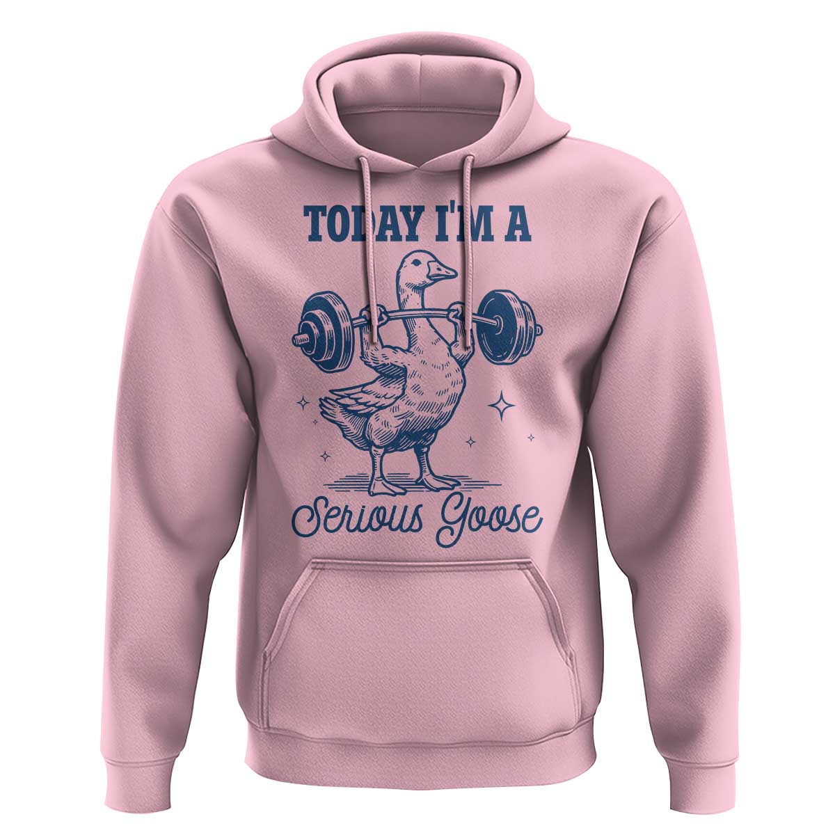 Funny Workout Silly Goose Hoodie Today I'm A Serious Goose Lifting Weights Gym
