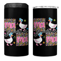 Floral Mama Goose 4 in 1 Can Cooler Tumbler Coquette Vintage Aesthetic Geese Mom Mothers Day
