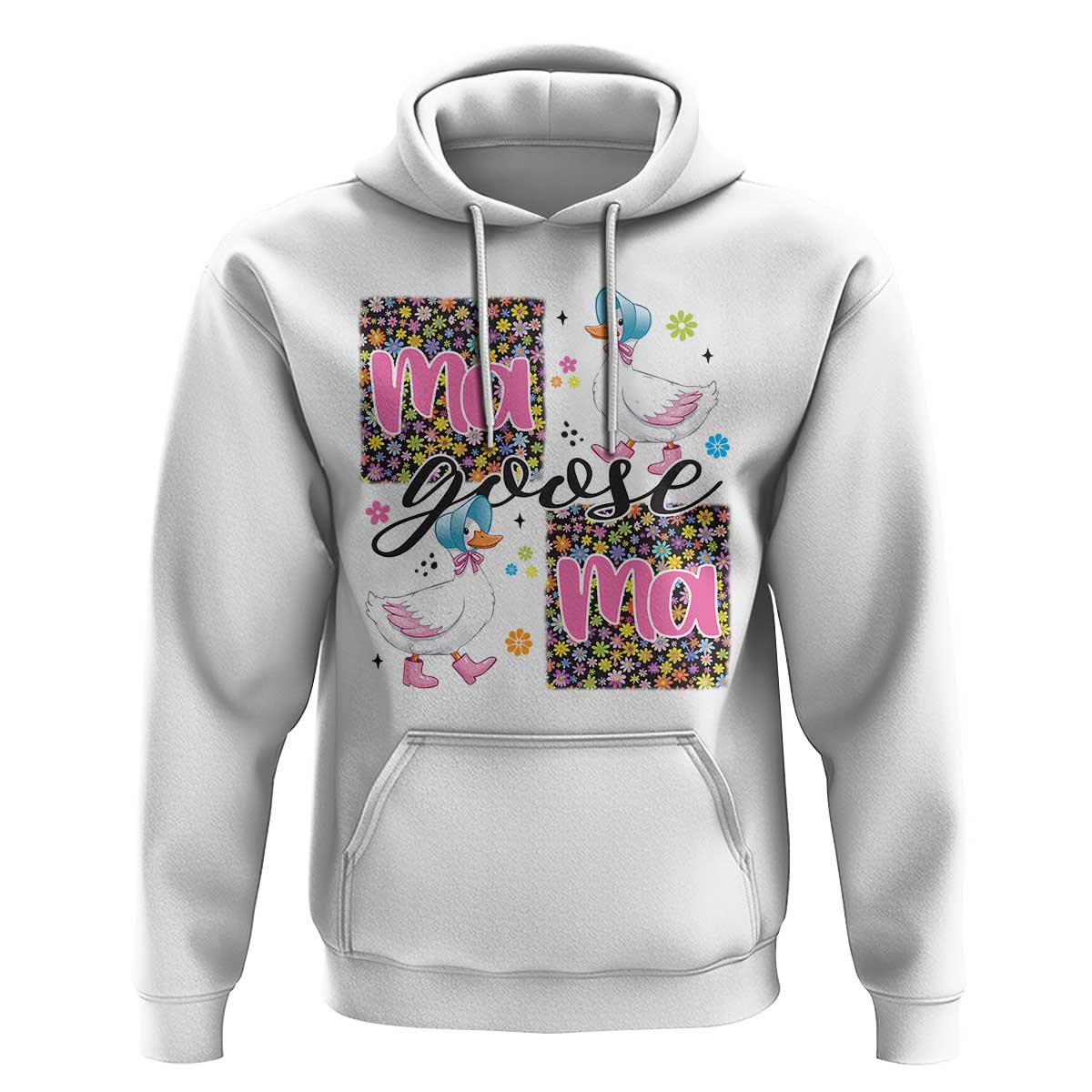 Floral Mama Goose Hoodie Coquette Vintage Aesthetic Geese Mom Mothers Day