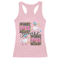 Floral Mama Goose Racerback Tank Top Coquette Vintage Aesthetic Geese Mom Mothers Day