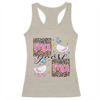 Floral Mama Goose Racerback Tank Top Coquette Vintage Aesthetic Geese Mom Mothers Day