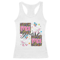Floral Mama Goose Racerback Tank Top Coquette Vintage Aesthetic Geese Mom Mothers Day