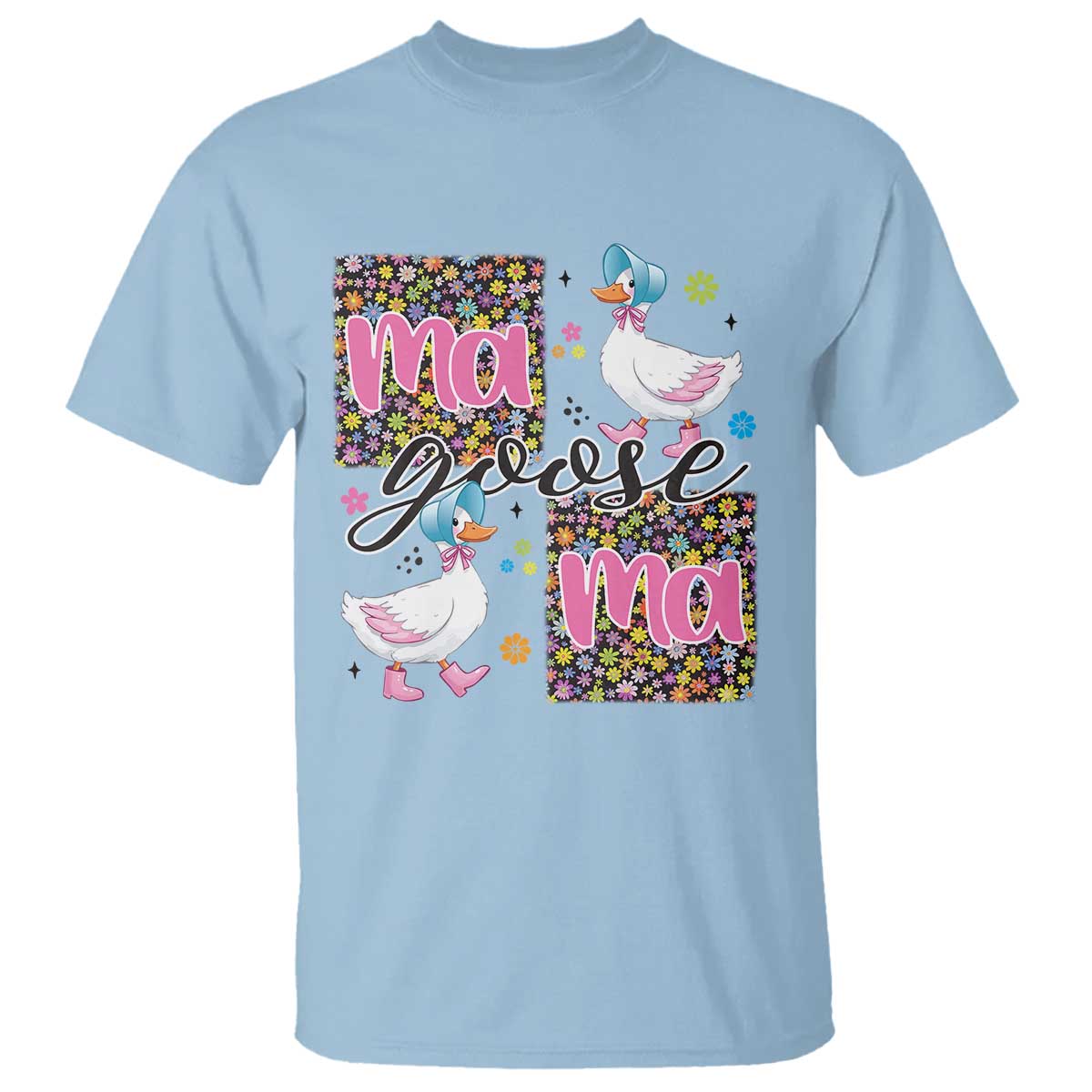Floral Mama Goose T Shirt Coquette Vintage Aesthetic Geese Mom Mothers Day