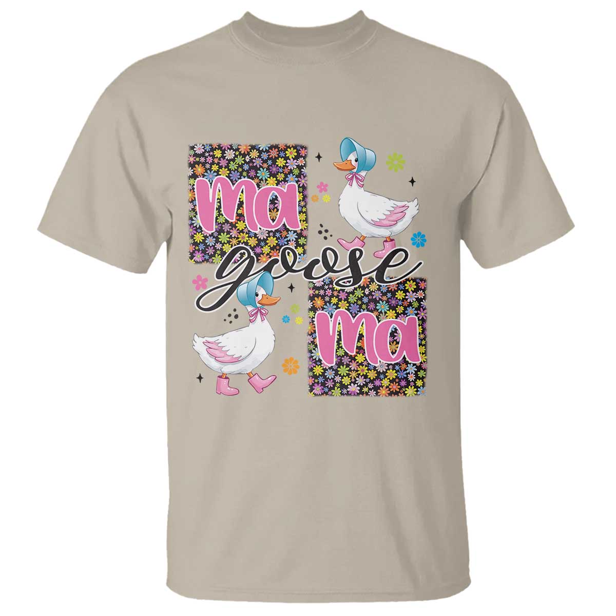 Floral Mama Goose T Shirt Coquette Vintage Aesthetic Geese Mom Mothers Day