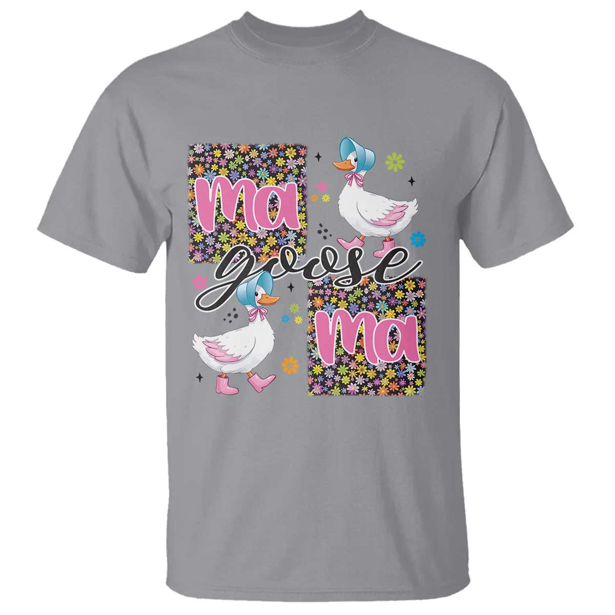 Floral Mama Goose T Shirt Coquette Vintage Aesthetic Geese Mom Mothers Day