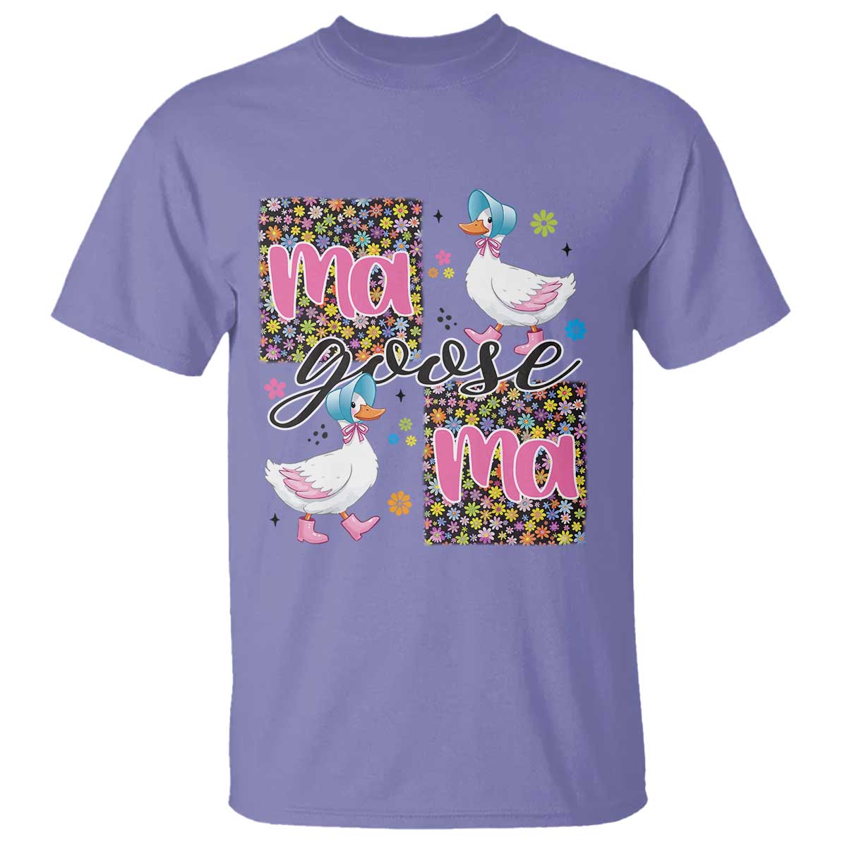 Floral Mama Goose T Shirt Coquette Vintage Aesthetic Geese Mom Mothers Day
