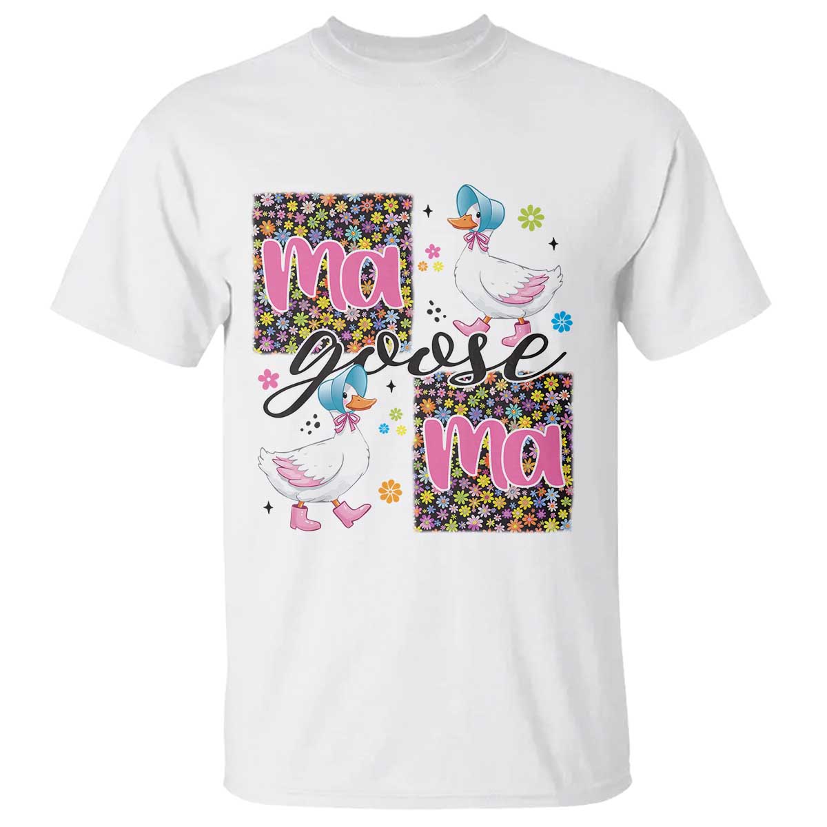 Floral Mama Goose T Shirt Coquette Vintage Aesthetic Geese Mom Mothers Day