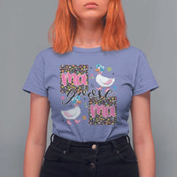 Floral Mama Goose T Shirt For Women Coquette Vintage Aesthetic Geese Mom Mothers Day
