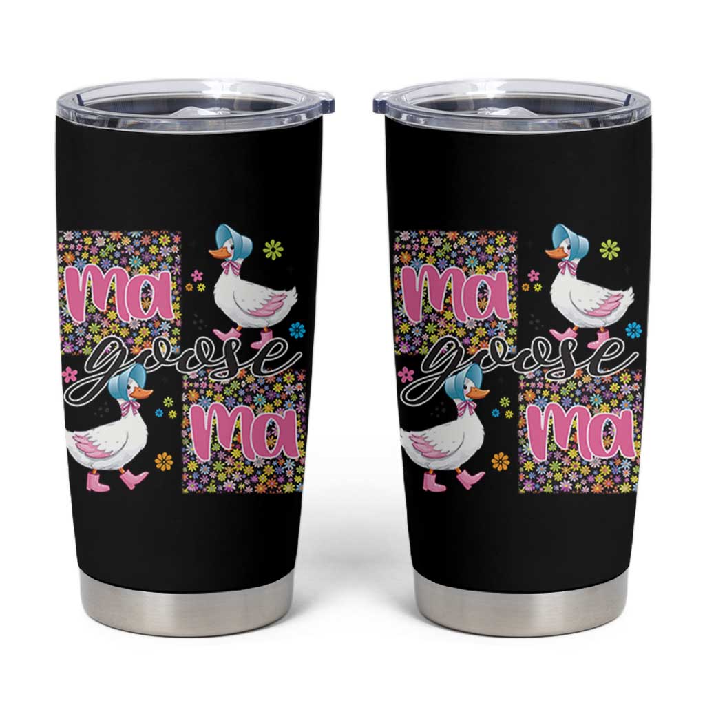 Floral Mama Goose Tumbler Cup Coquette Vintage Aesthetic Geese Mom Mothers Day