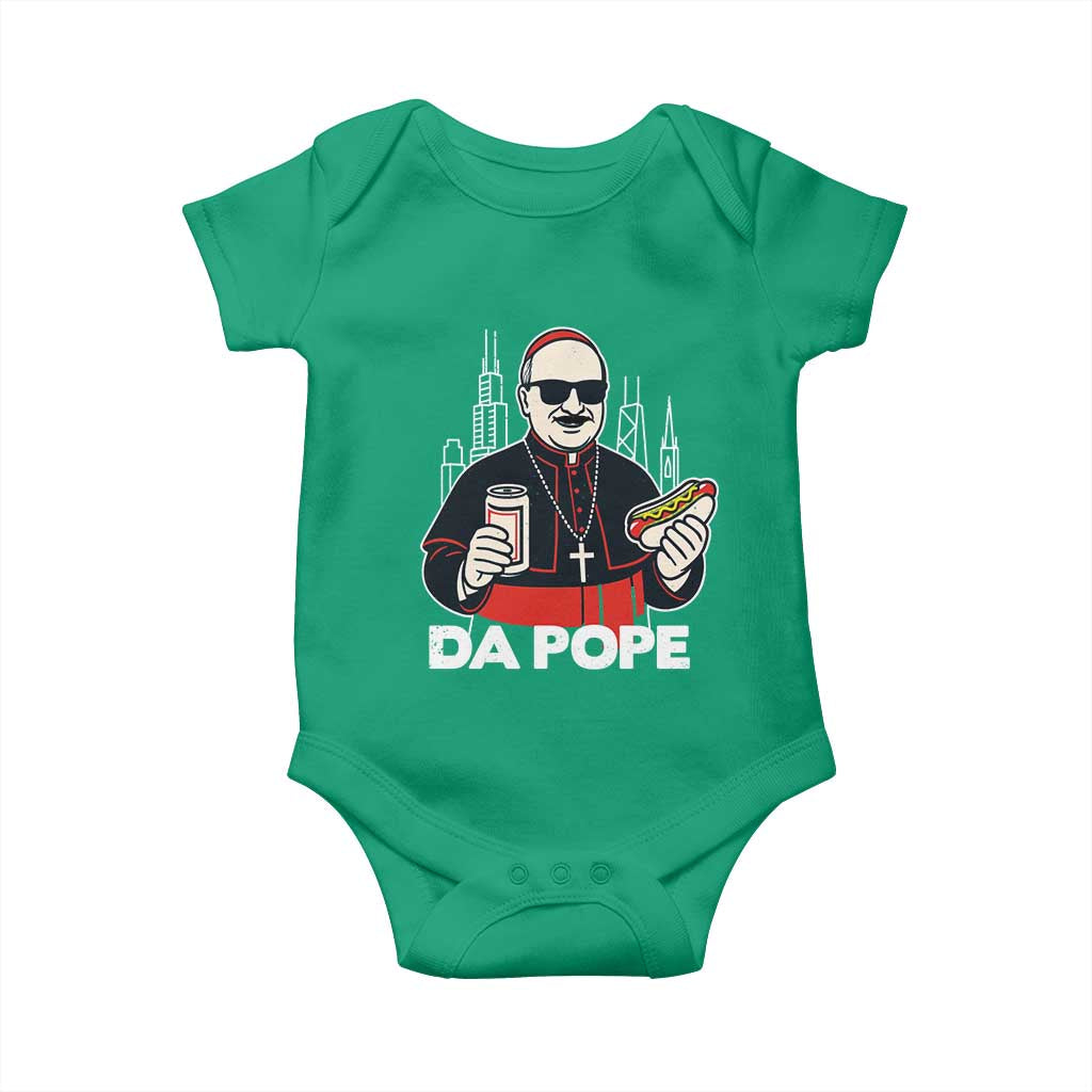 Funny Da Pope Chicago Hot Dog Baby Onesie 267th Pope Leo XIV