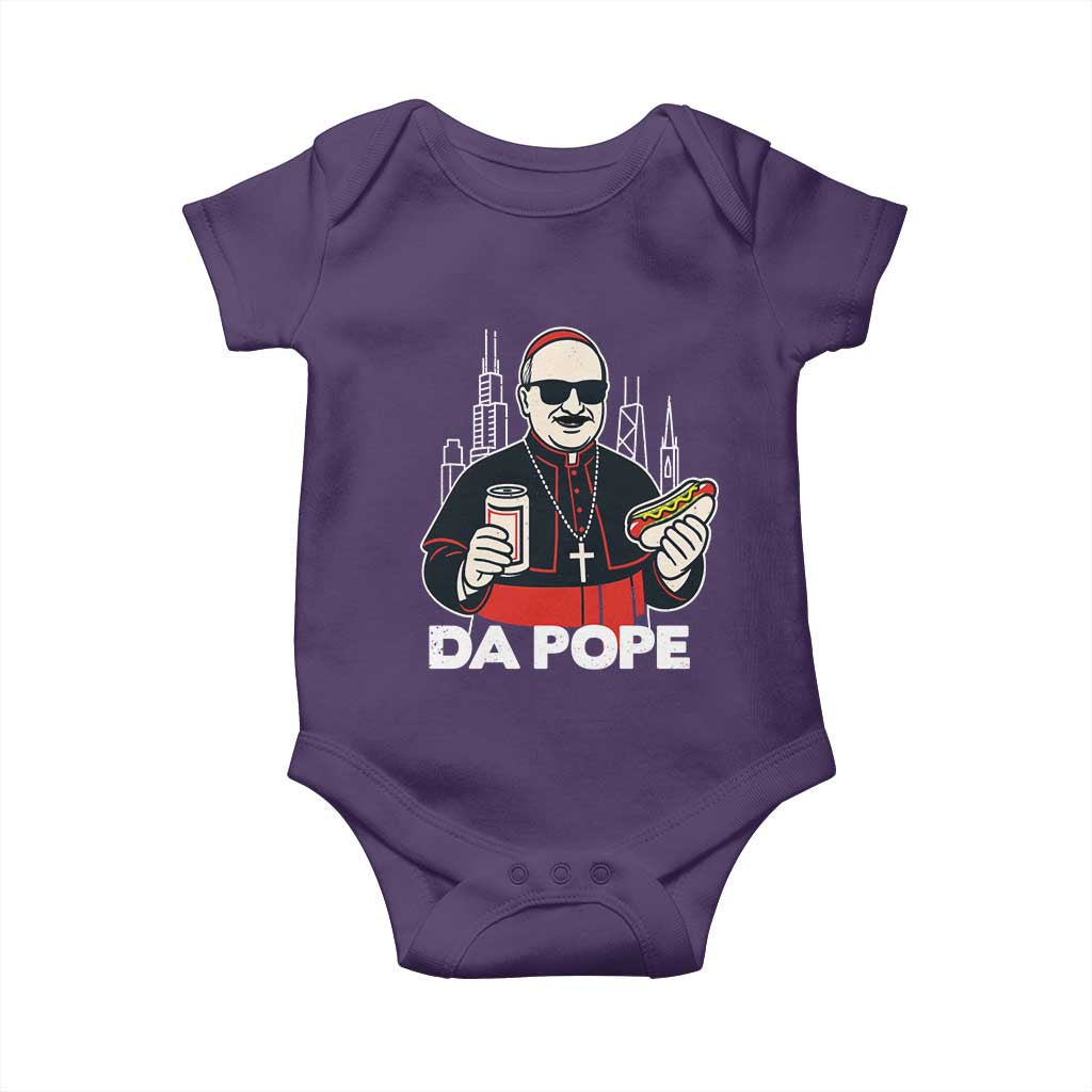 Funny Da Pope Chicago Hot Dog Baby Onesie 267th Pope Leo XIV