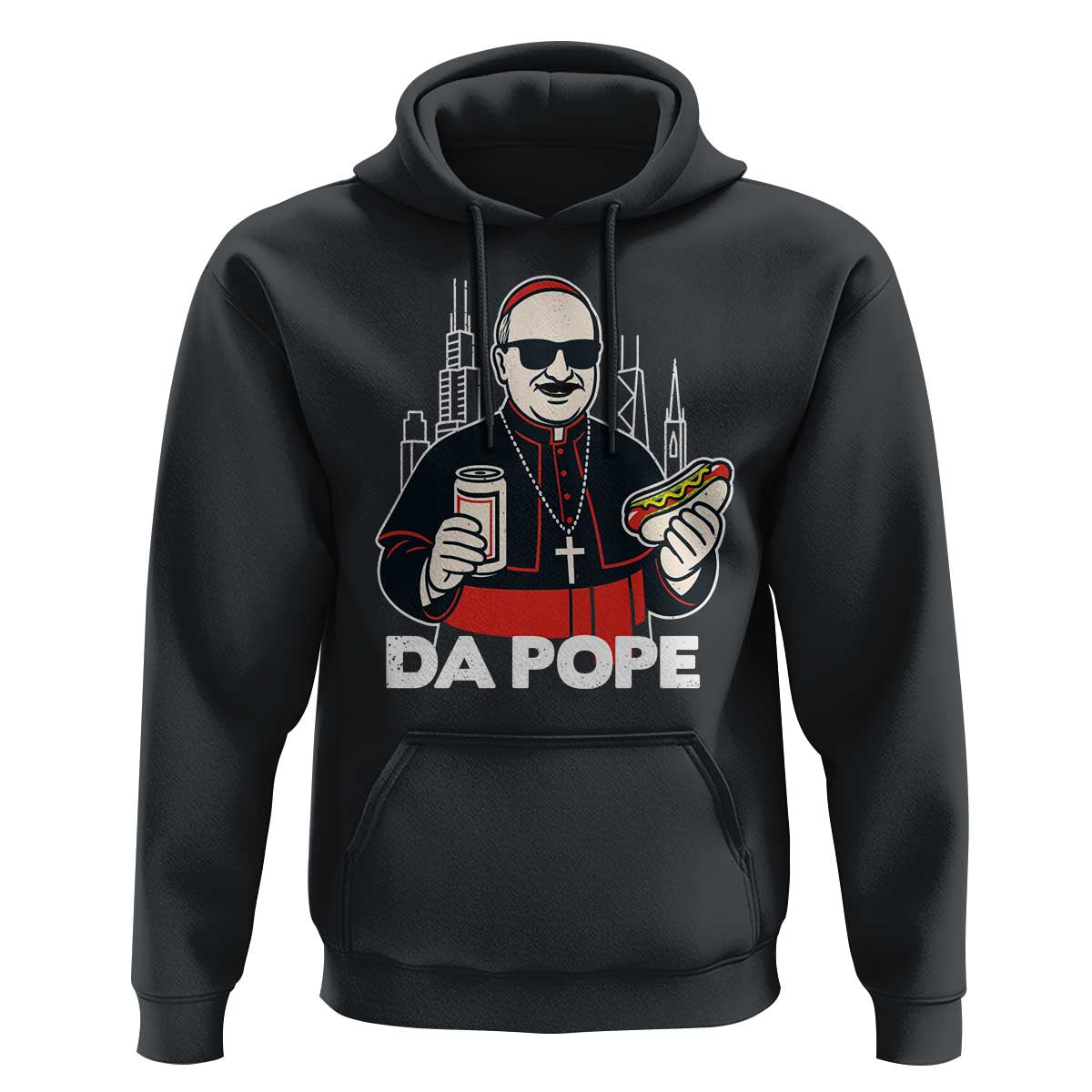 Funny Da Pope Chicago Hot Dog Hoodie 267th Pope Leo XIV