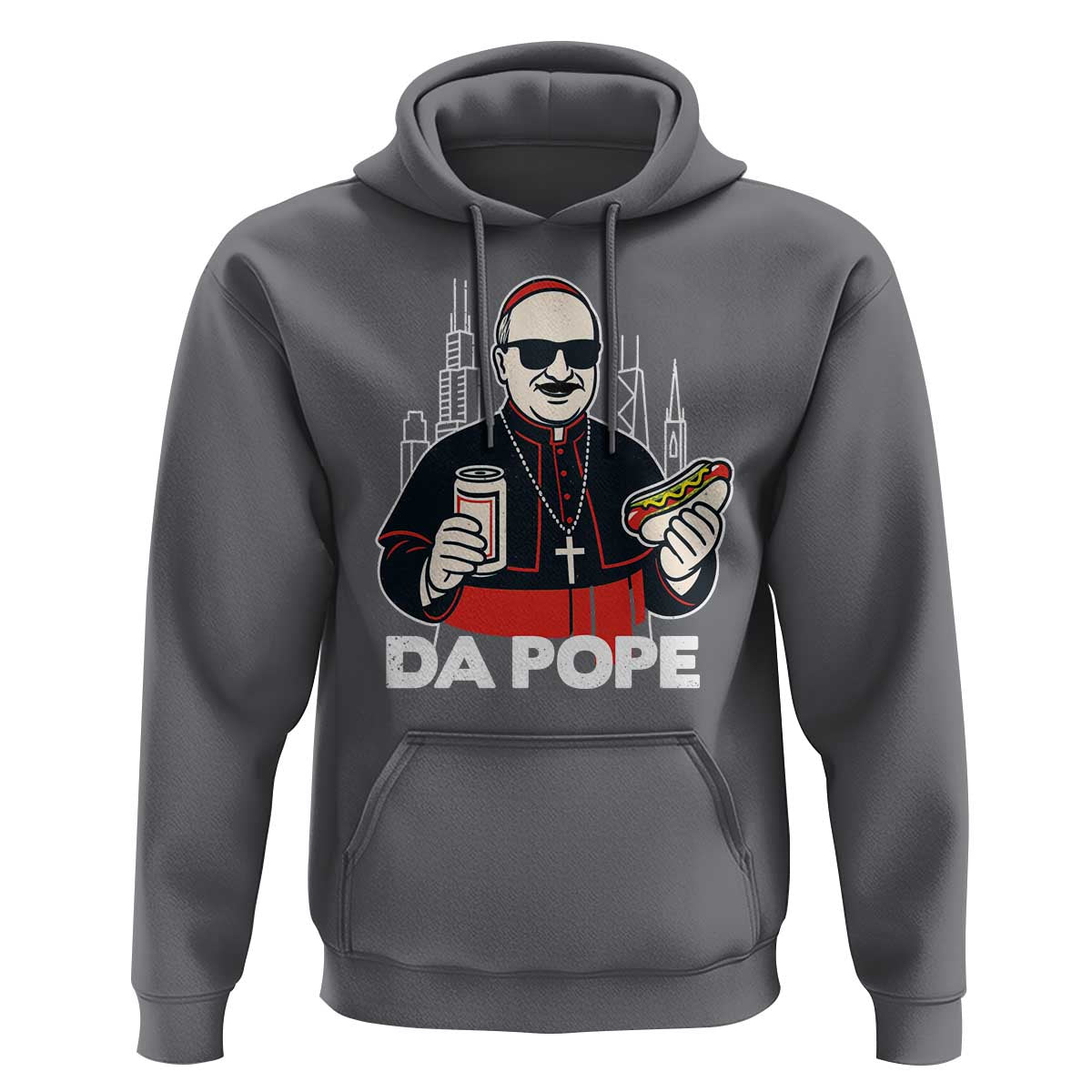 Funny Da Pope Chicago Hot Dog Hoodie 267th Pope Leo XIV
