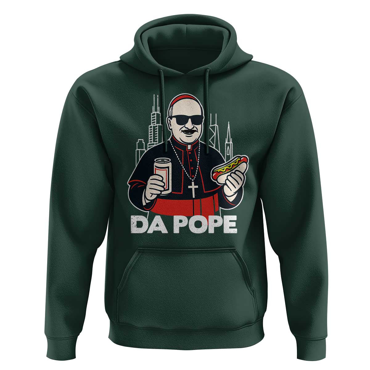 Funny Da Pope Chicago Hot Dog Hoodie 267th Pope Leo XIV