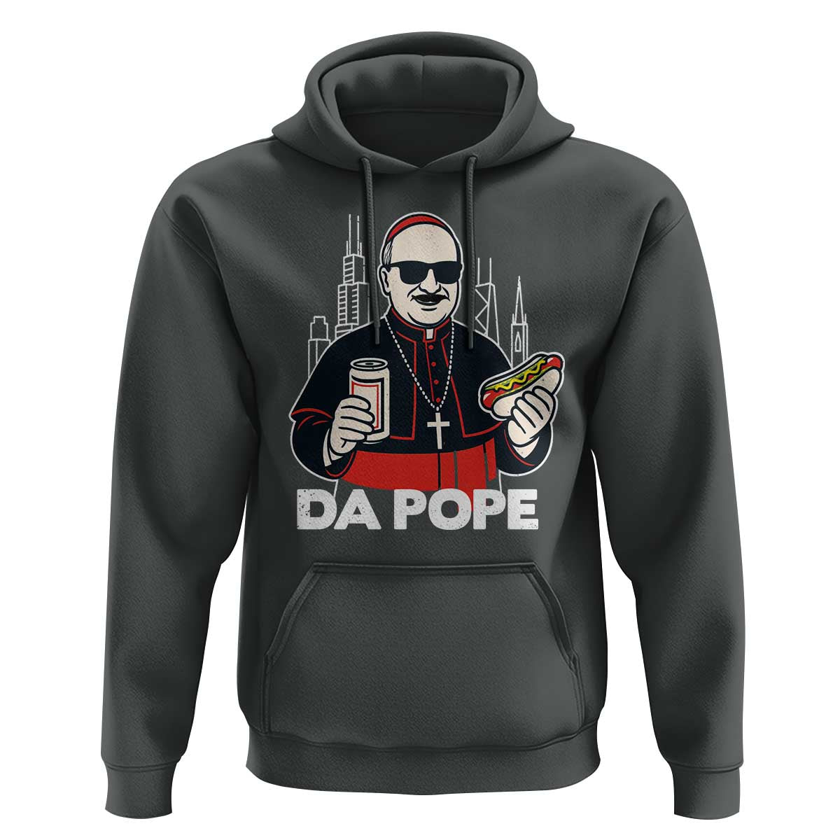 Funny Da Pope Chicago Hot Dog Hoodie 267th Pope Leo XIV