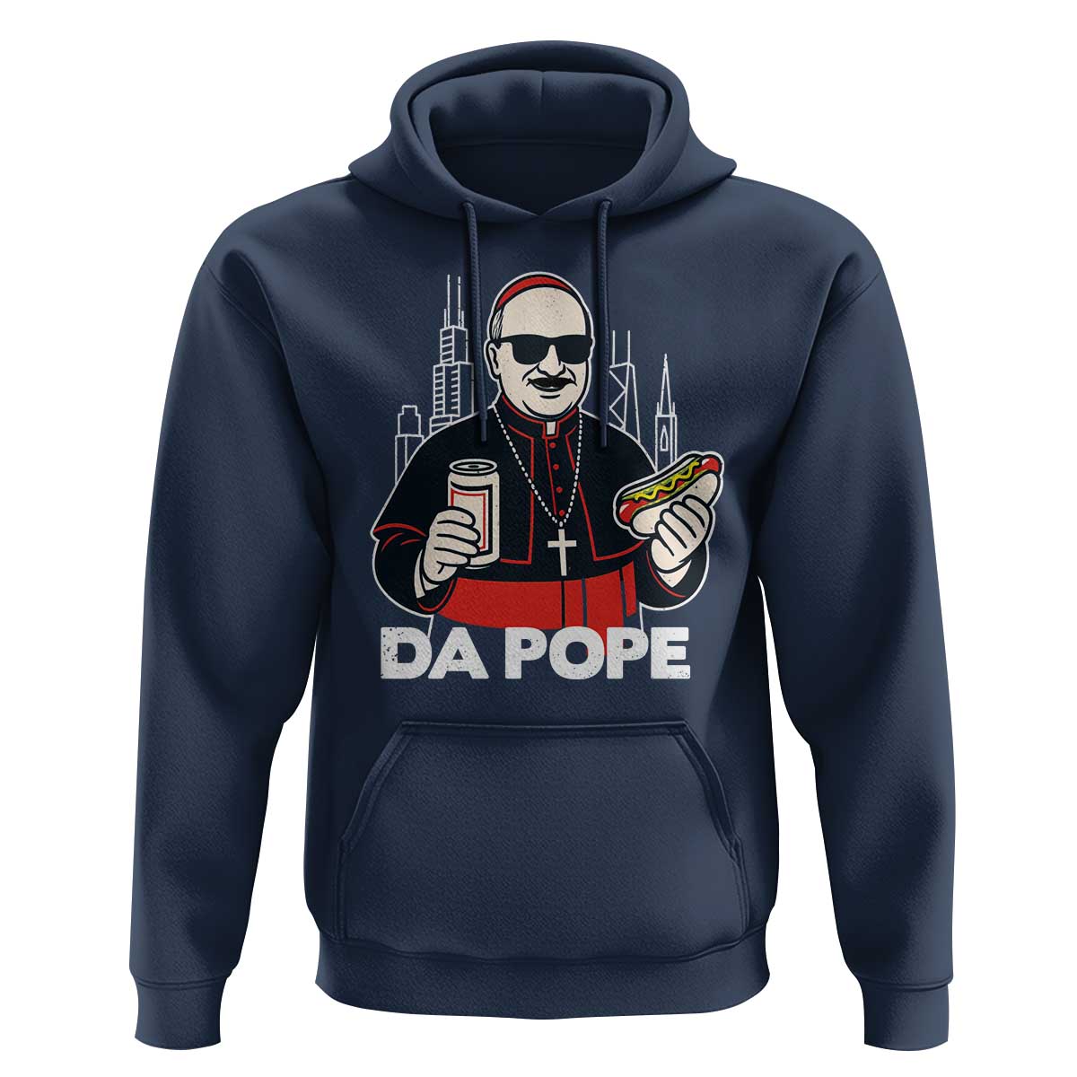 Funny Da Pope Chicago Hot Dog Hoodie 267th Pope Leo XIV