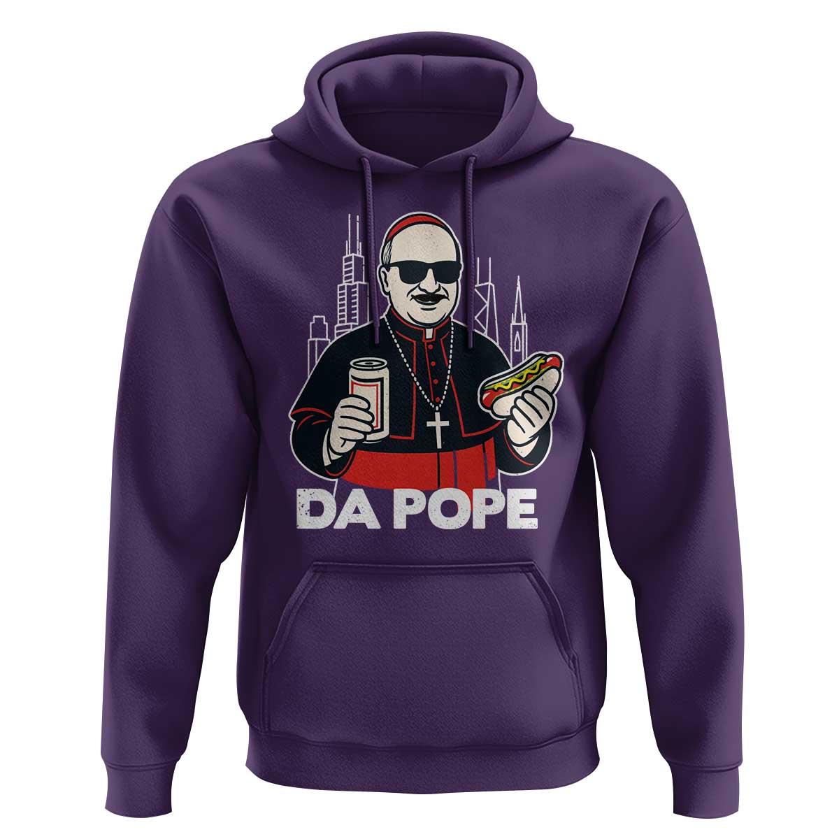 Funny Da Pope Chicago Hot Dog Hoodie 267th Pope Leo XIV