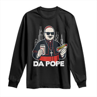 Funny Da Pope Chicago Hot Dog Long Sleeve Shirt 267th Pope Leo XIV