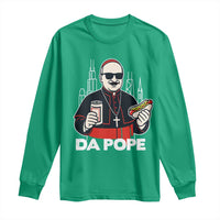 Funny Da Pope Chicago Hot Dog Long Sleeve Shirt 267th Pope Leo XIV
