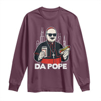 Funny Da Pope Chicago Hot Dog Long Sleeve Shirt 267th Pope Leo XIV