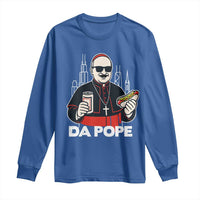 Funny Da Pope Chicago Hot Dog Long Sleeve Shirt 267th Pope Leo XIV