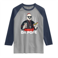 Funny Da Pope Chicago Hot Dog Raglan Shirt 267th Pope Leo XIV