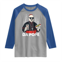Funny Da Pope Chicago Hot Dog Raglan Shirt 267th Pope Leo XIV