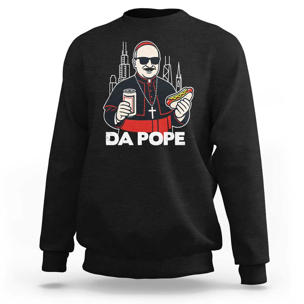 Funny Da Pope Chicago Hot Dog Sweatshirt 267th Pope Leo XIV