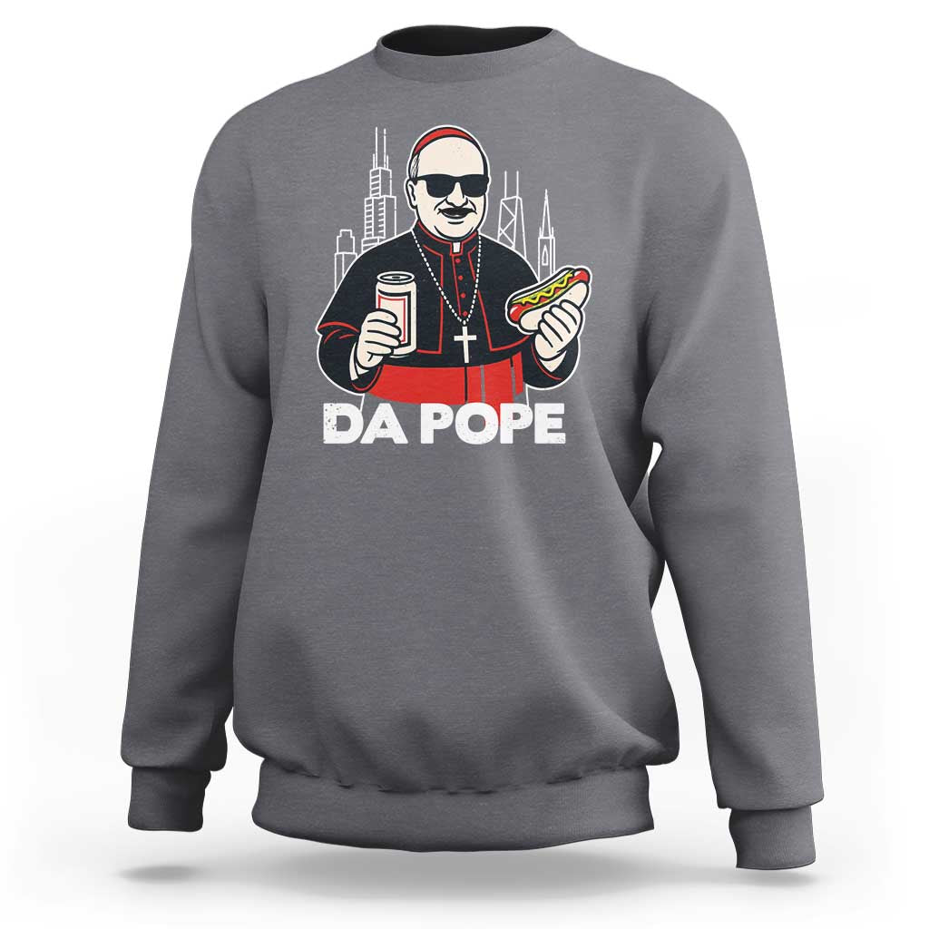 Funny Da Pope Chicago Hot Dog Sweatshirt 267th Pope Leo XIV