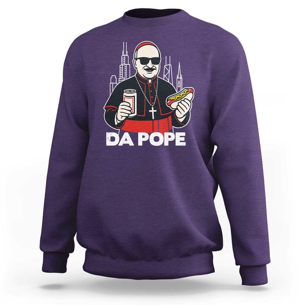 Funny Da Pope Chicago Hot Dog Sweatshirt 267th Pope Leo XIV