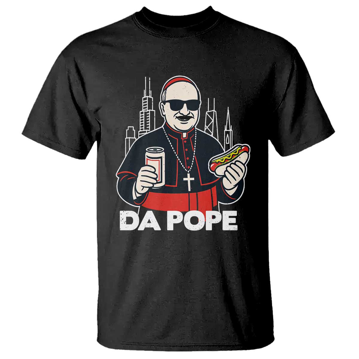 Funny Da Pope Chicago Hot Dog T Shirt 267th Pope Leo XIV